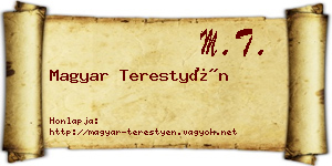 Magyar Terestyén névjegykártya